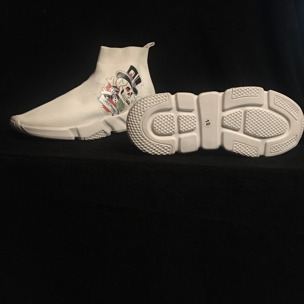 Original Ed Hardy socks, shoes, white in color these are new without tape - Picture 2 of 4